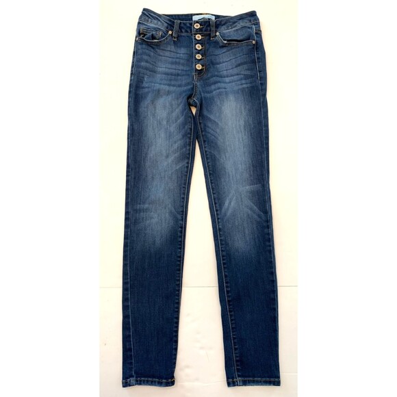 KanCan Jeans Womens 5/26 Lyla High Rise Super Skinny Button Fly Stretch Denim - Picture 1 of 10